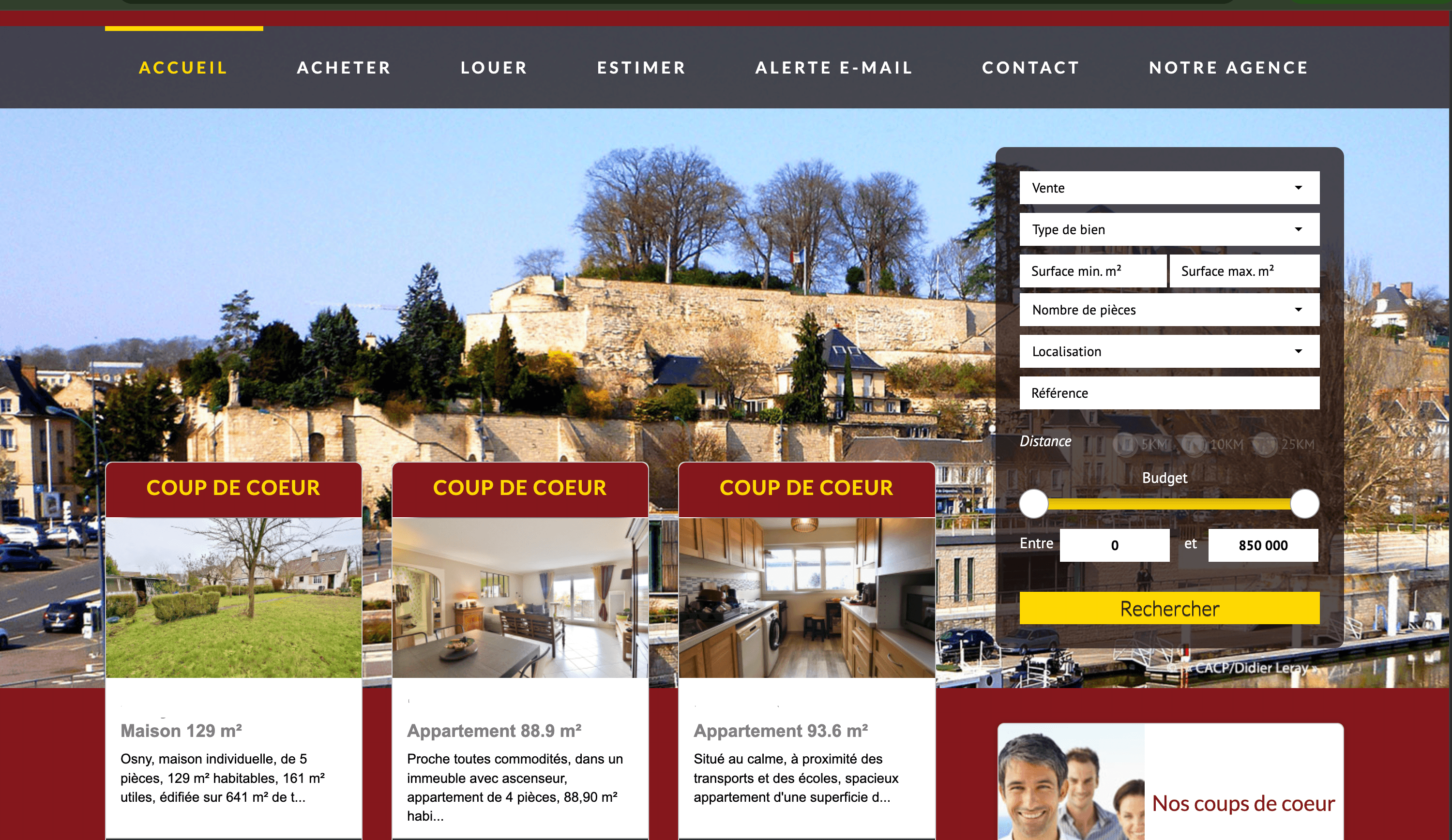 Site immobilier avant optimisation, plus dense et moins structuré